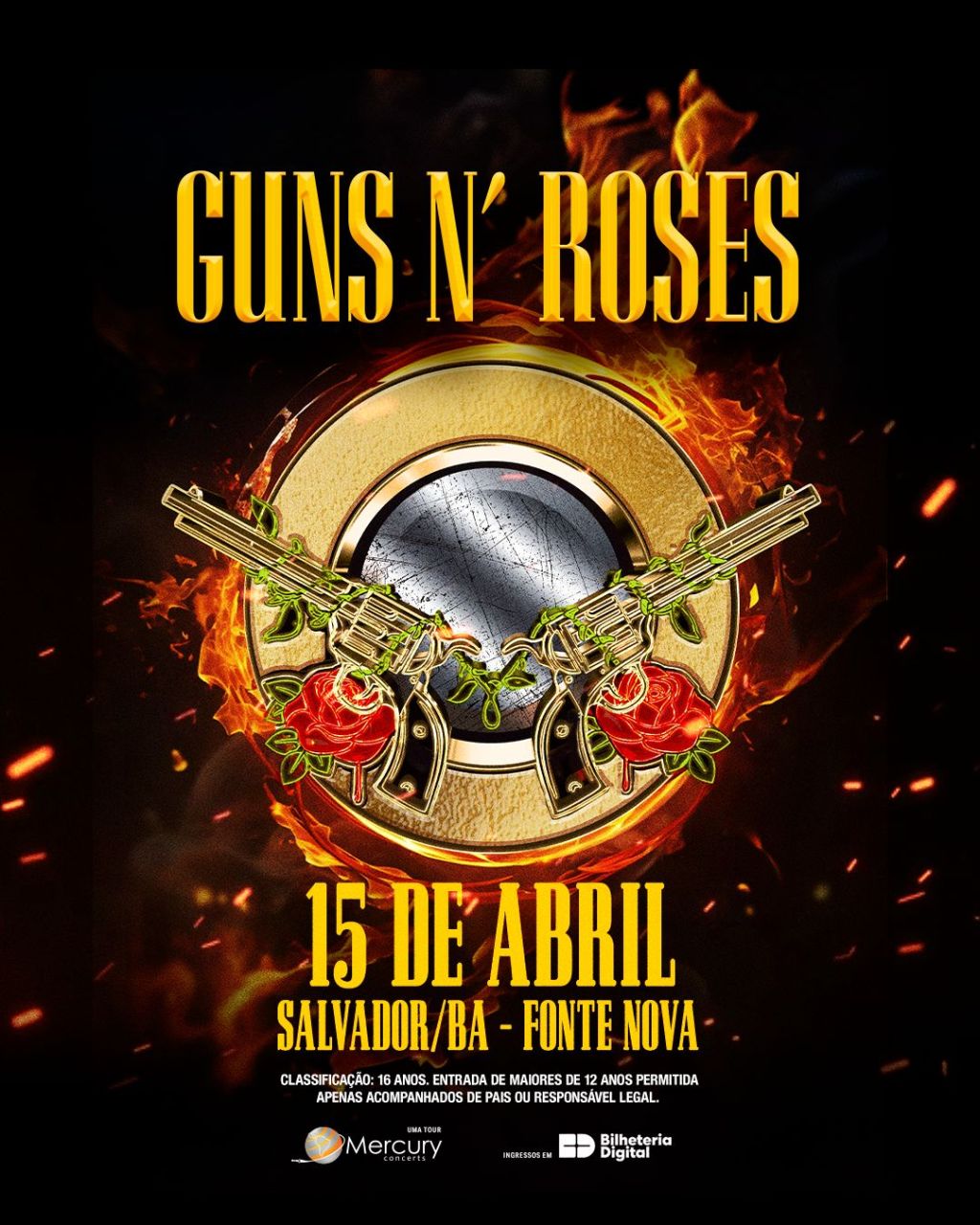 Turnê de Guns N’ Roses anuncia data de abertura vendas para show em solo&nbsp;baiano